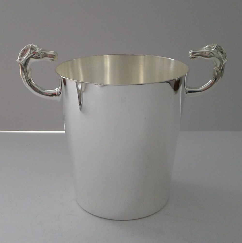 hermes paris horse head equestrian ice cube bucket c1960
