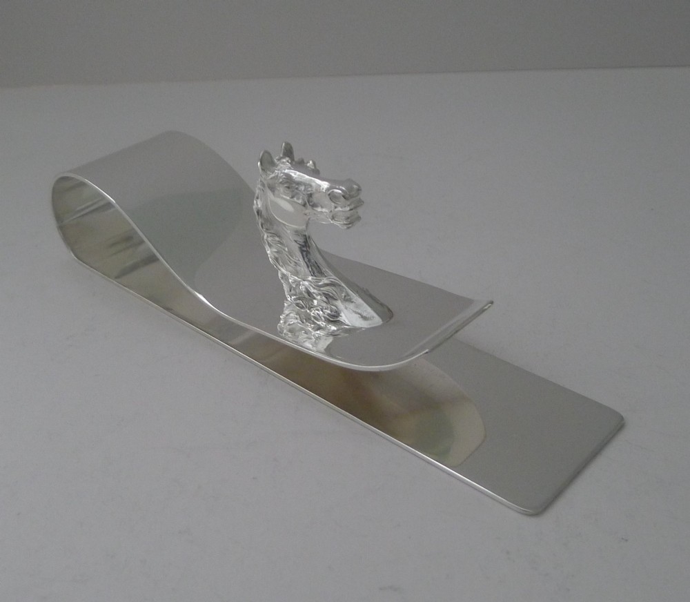 herms paris large equestrian horse head desk clip c1960